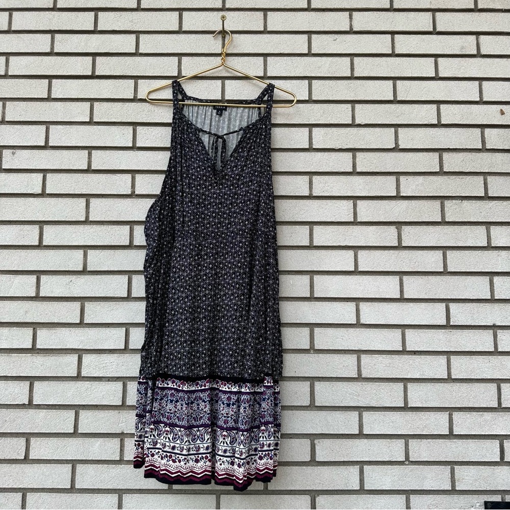 Torrid Multi-Color Border Print Challis Cold Shou… - image 4